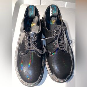 Doc Marten 1461 rainbow platform shoes